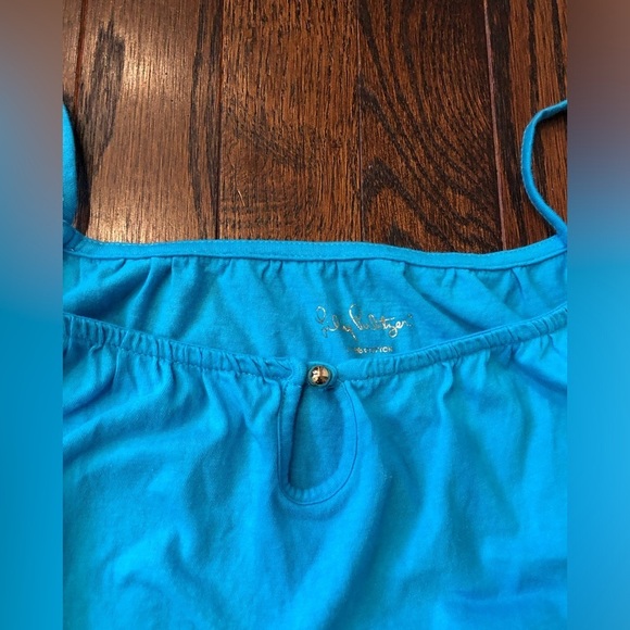 Lilly Pulitzer Girls XL (12-14) Layne Blue Knit Cold Shoulder Top - EUC! - Picture 6 of 11